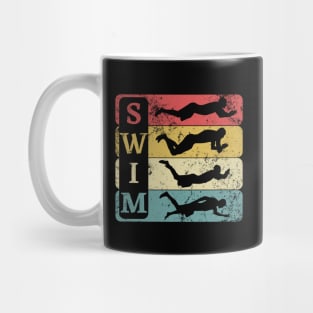 Retro Vintage Swimmer Swimming Mug